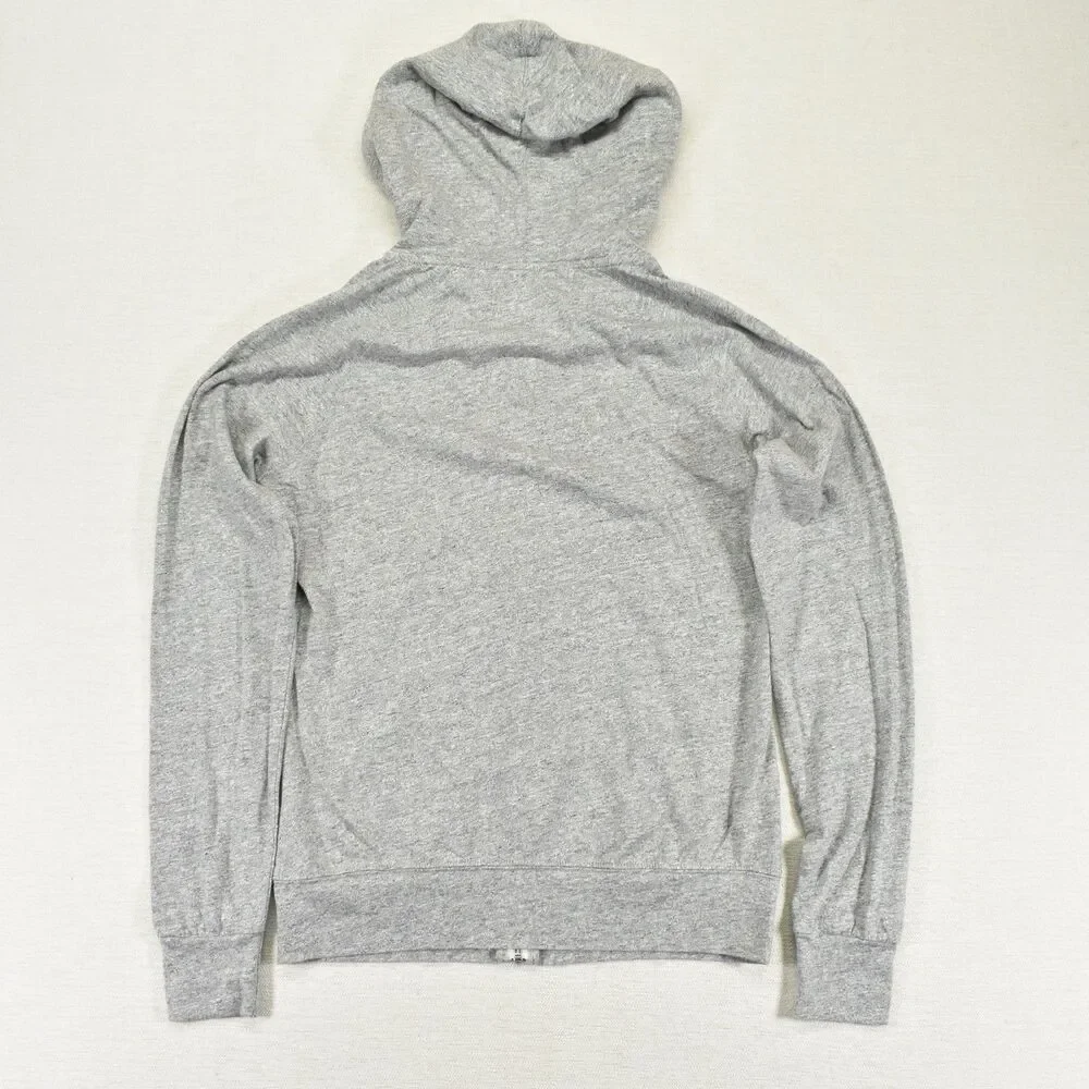 Nike Womens Full Zip Hoodie Sweatshirt Medium M Heather Gray Lightweight Jacket